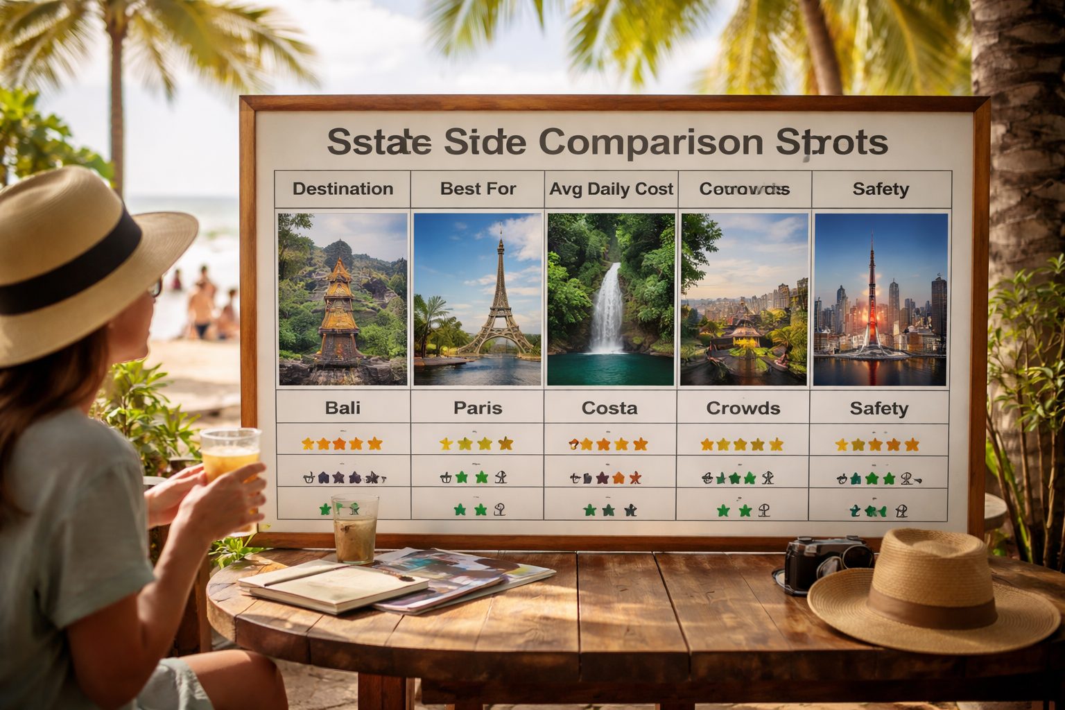 Side-by-Side Comparison of Popular Spots - best travel destinations 2027