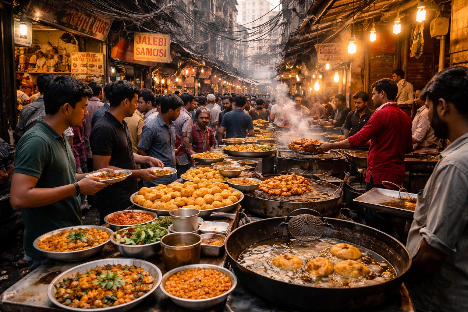 Street Food in Delhi - places to visit in india