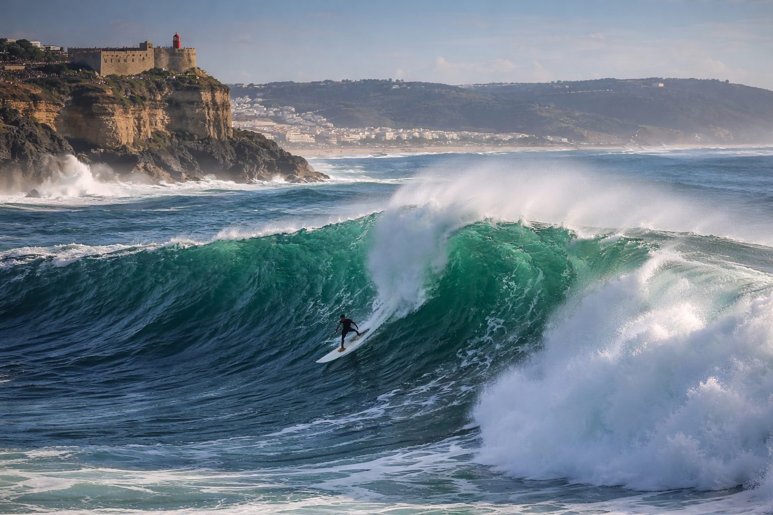 Surfing the Waves of Nazaré - portugal travel guide