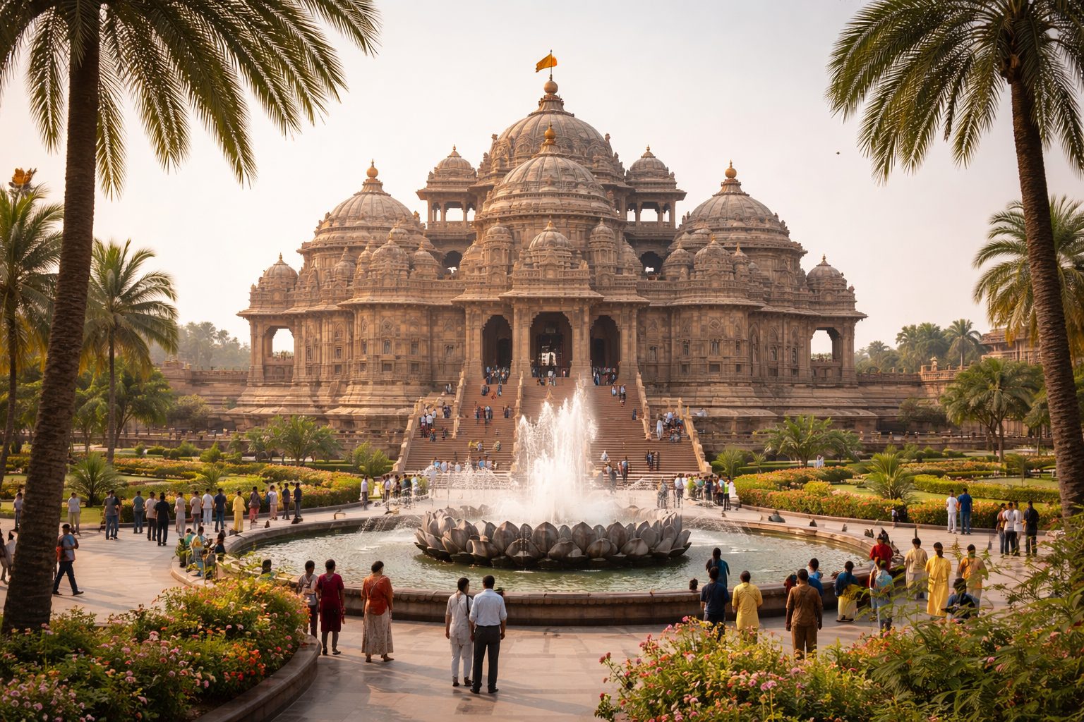 2. Akshardham Temple, Delhi - top 10 famous temples in india